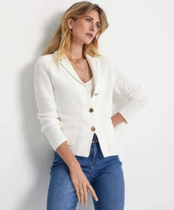 * Blazer Chaleco De Punto En Relieve