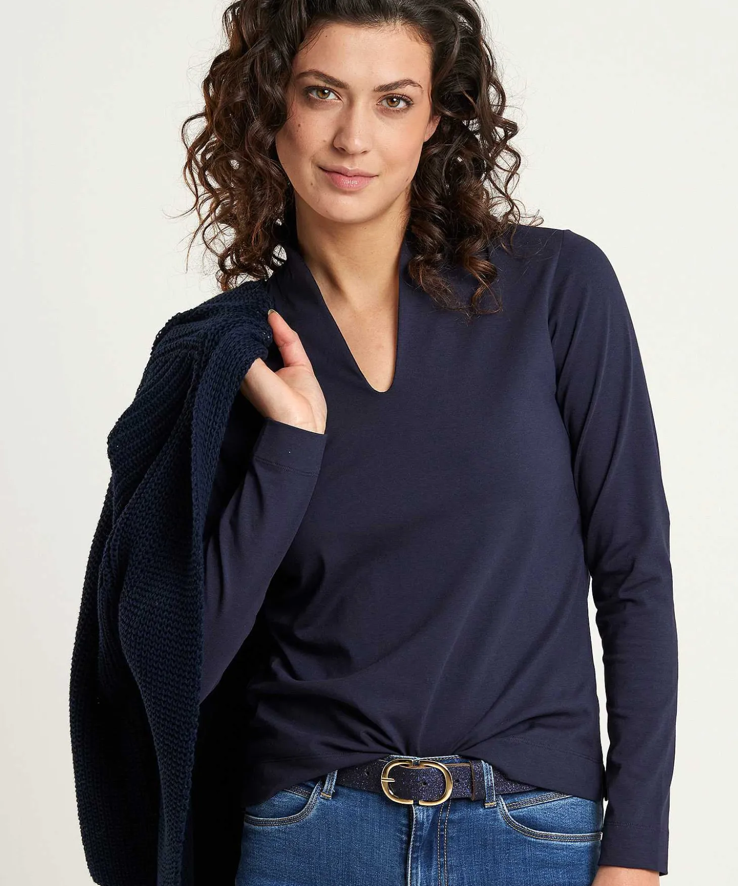 * Essentials Camisa Tulipan Manga Larga