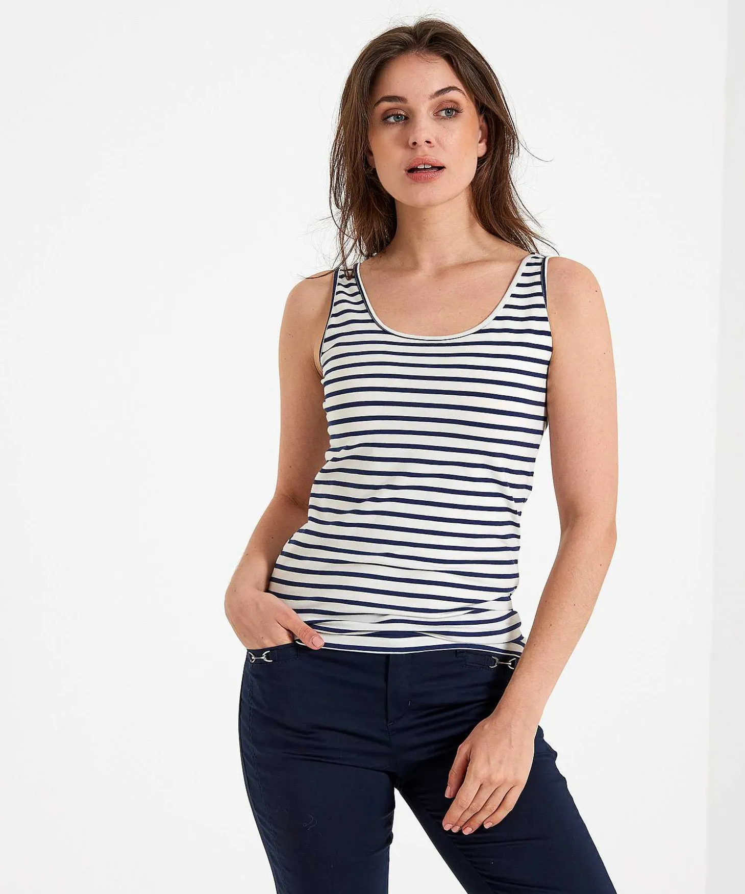 * Essentials Camiseta Sin Mangas Breton Stripe