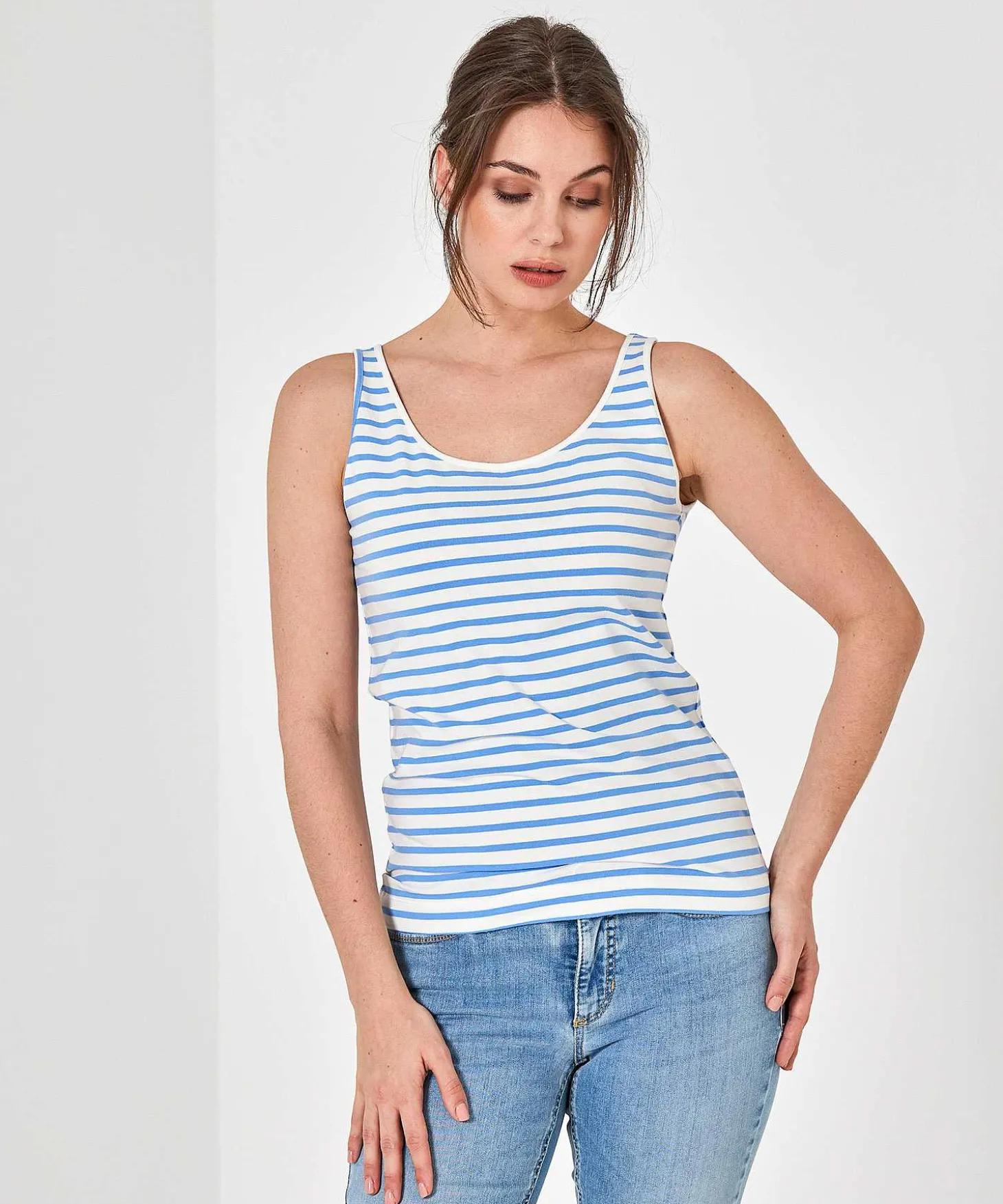 * Essentials Camiseta Sin Mangas Breton Stripe