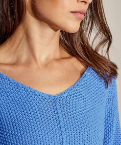 * Fancy Jersey De Punto Con Cuello En V