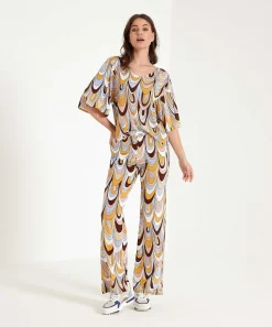Ana Alcazar Slinky Top Estampado Retro