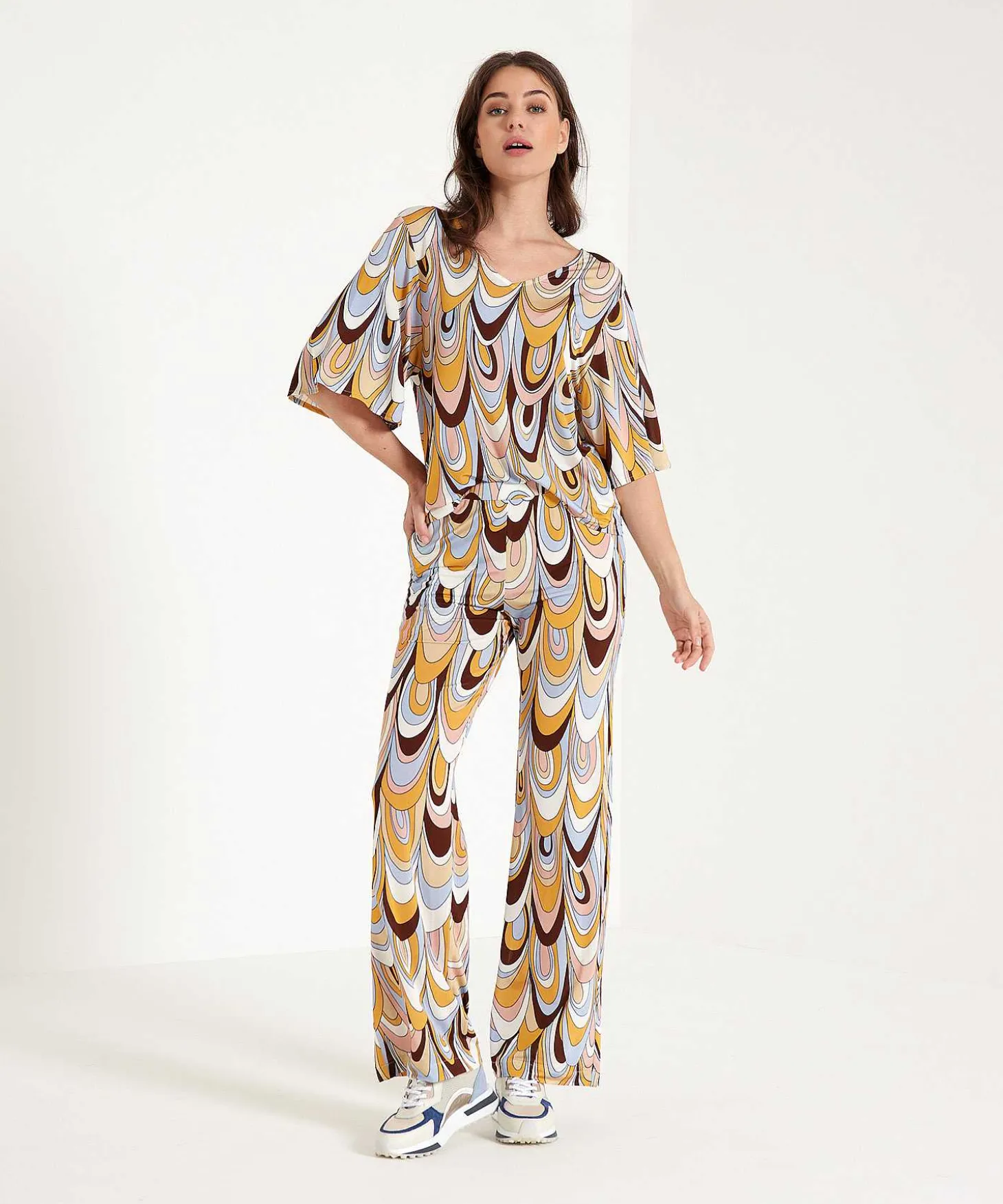 Ana Alcazar Slinky Top Estampado Retro
