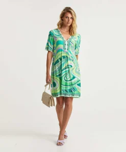 Ana Alcazar Vestido Cenido Multicolor