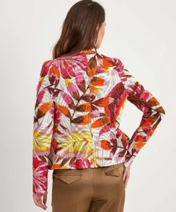 Blazer Estructurado Con Estampado De Hojas De Ml Collections