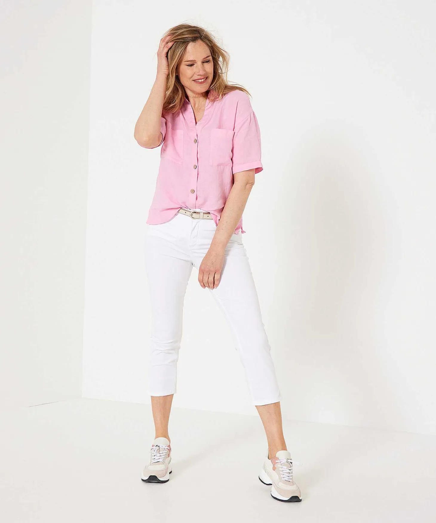 Blusa * Lino Manga Corta