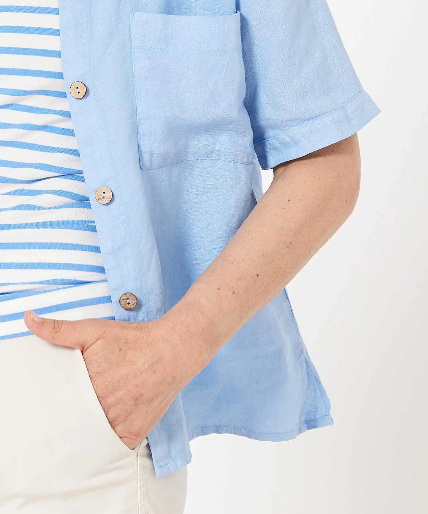 Blusa * Lino Manga Corta