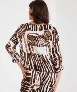 Blusa Caroline Biss Estampado Cebra