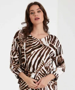 Blusa Caroline Biss Estampado Cebra