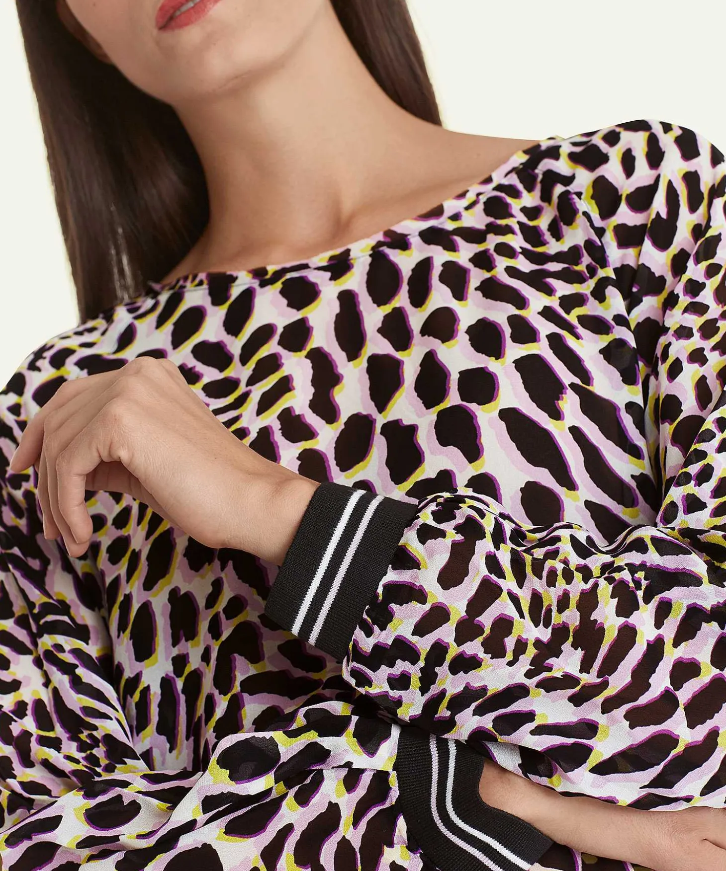 Blusa Con Estampado De Leopardo De Marc Cain