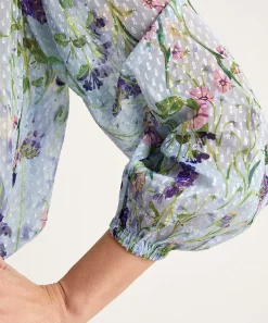 Blusa Con Estampado Floral Y Borde De Volante De Marc Cain