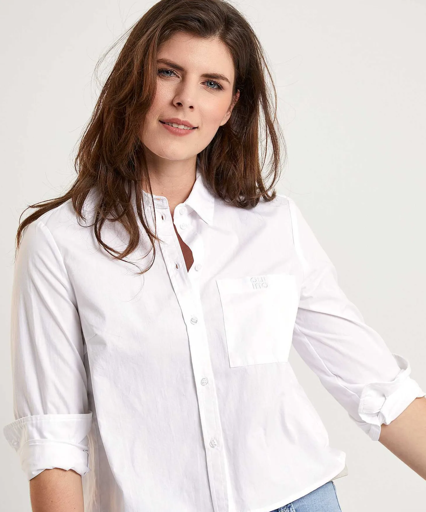 Blusa Corta De Popelina Oui