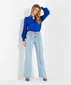 Blusa Giulia E Tu Bata De Saten