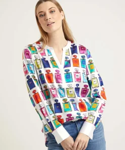 Blusa Herzen'S Angelegenheit Con Estampado De Perfume De Seda