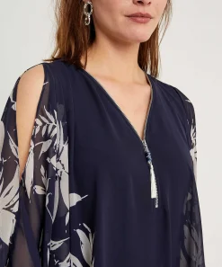 Blusa Joseph Ribkoff Mangas Voile