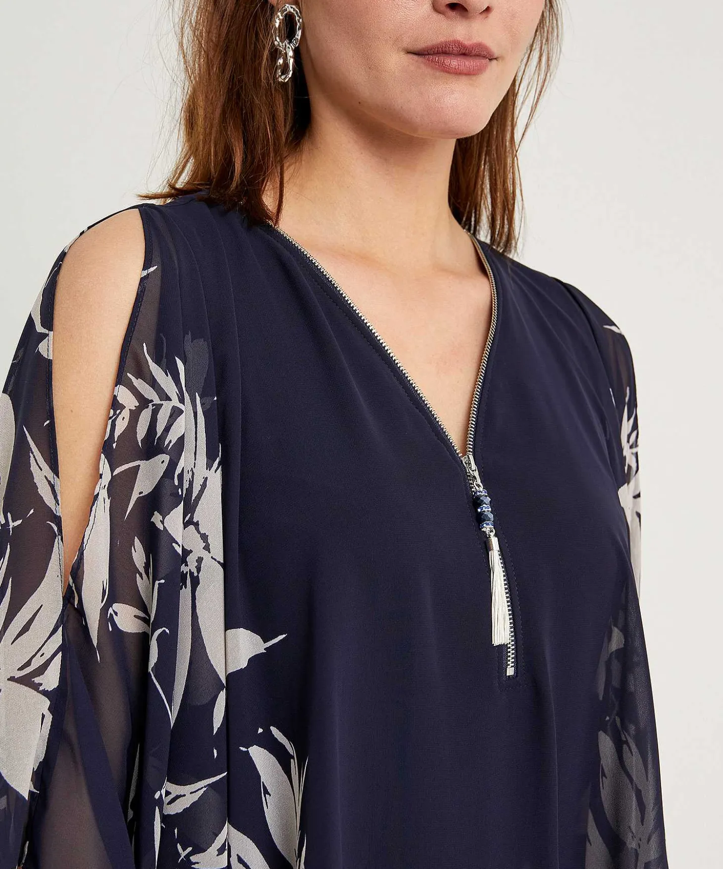 Blusa Joseph Ribkoff Mangas Voile