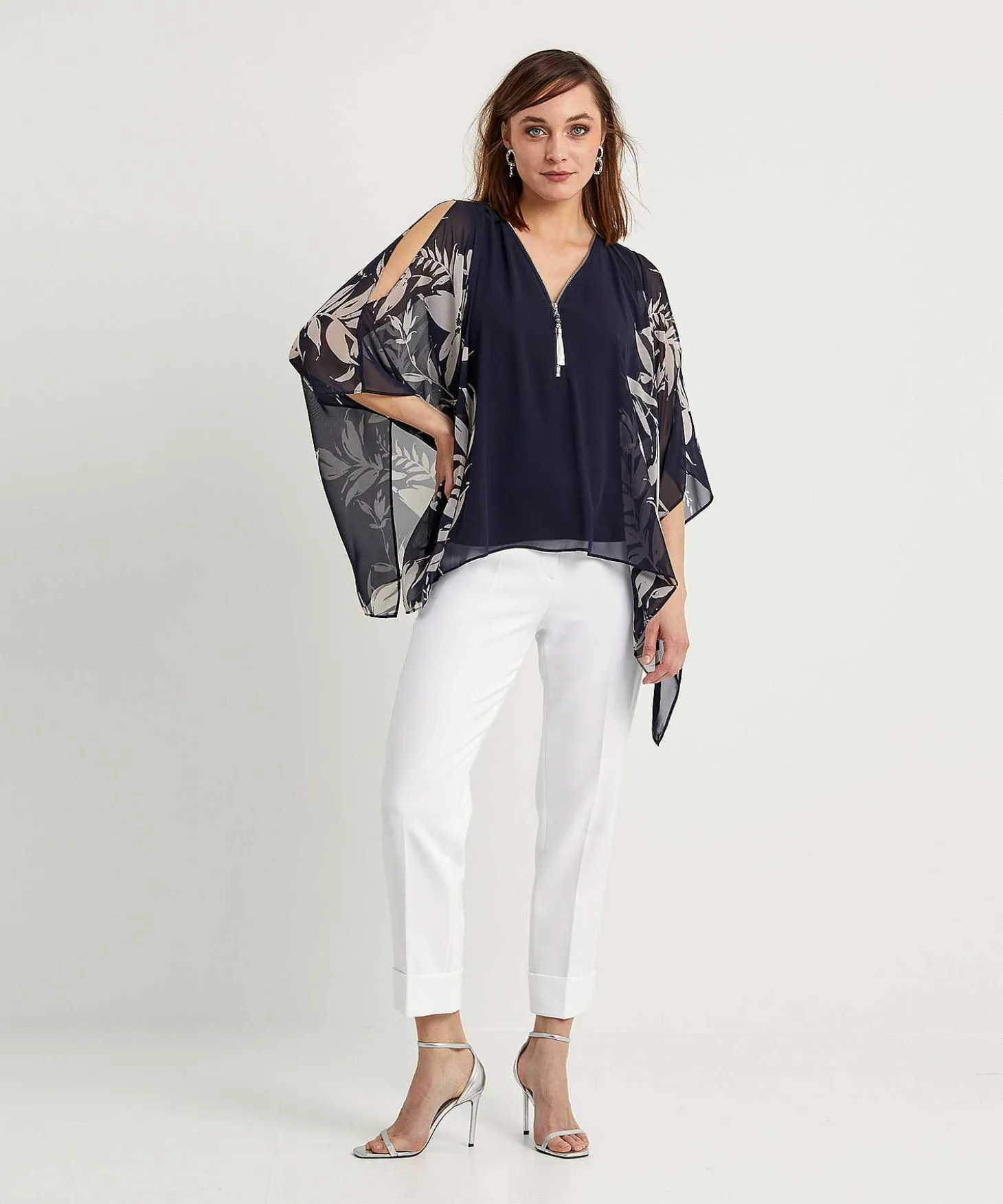 Blusa Joseph Ribkoff Mangas Voile