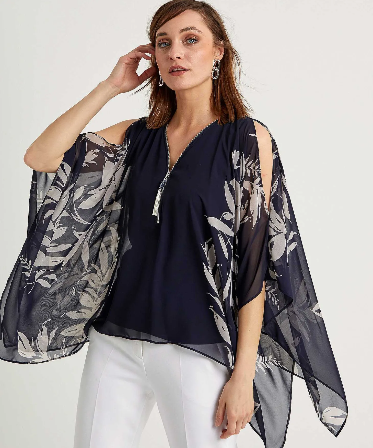 Blusa Joseph Ribkoff Mangas Voile