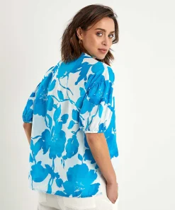 Blusa Kyra De Voile De Algodon Flores Bea