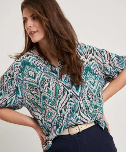 Blusa Kyra Estampado Ikat Titia