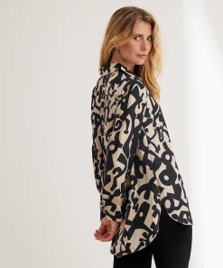 Blusa Lasalle Seda Cairo Bicolor Estampado