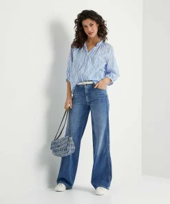 Blusa Louis And Mia De Voile De Algodon A Rayas