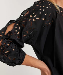 Blusa Marc Cain Popelina Broderie