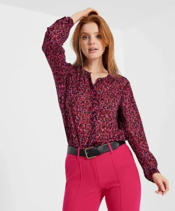 Blusa Oui Crepe Voile Estampado Animal