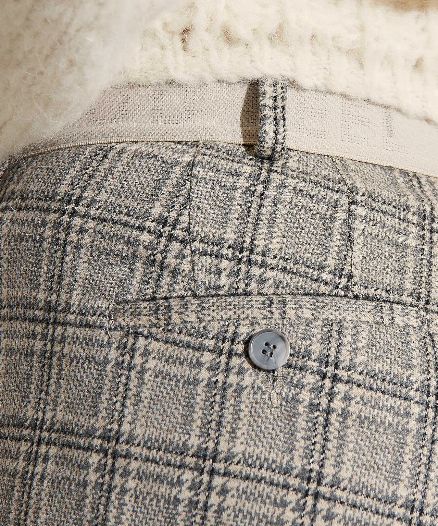 Brax Pants Jersey De Invierno Con Cuadros Maron S