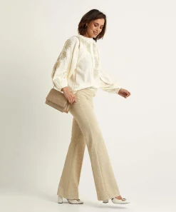 Cambio Pantalon Acampanado Encaje Lurex Francis