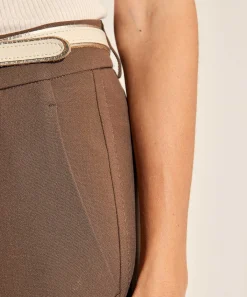 Cambio Pantalon Acampanado Pintucks Fawn