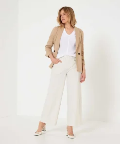 Cambio Pantalon Ancho Tela Travel Ambar