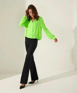 Cambio Pantalon Flare Pintucks Ros