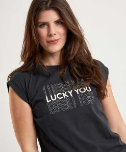 Camisa Con Estampado De Letras De By-Bar Thelma Lucky You