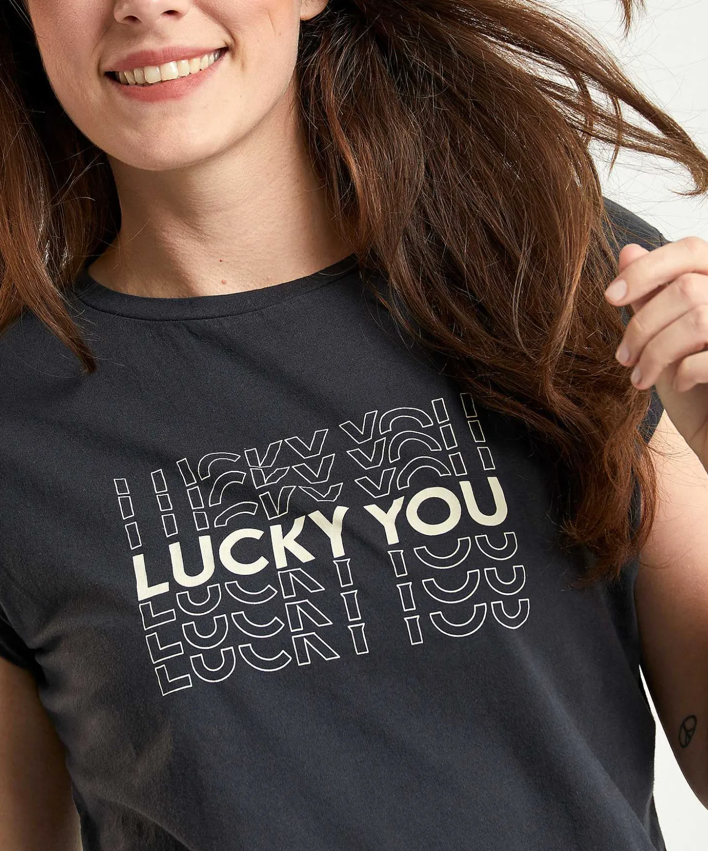 Camisa Con Estampado De Letras De By-Bar Thelma Lucky You