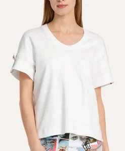 Camisa Deportiva Con Ribete De Rayas De Marc Cain