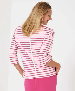 Camisa Giulia E Tu Botones De Rayas Bretonas