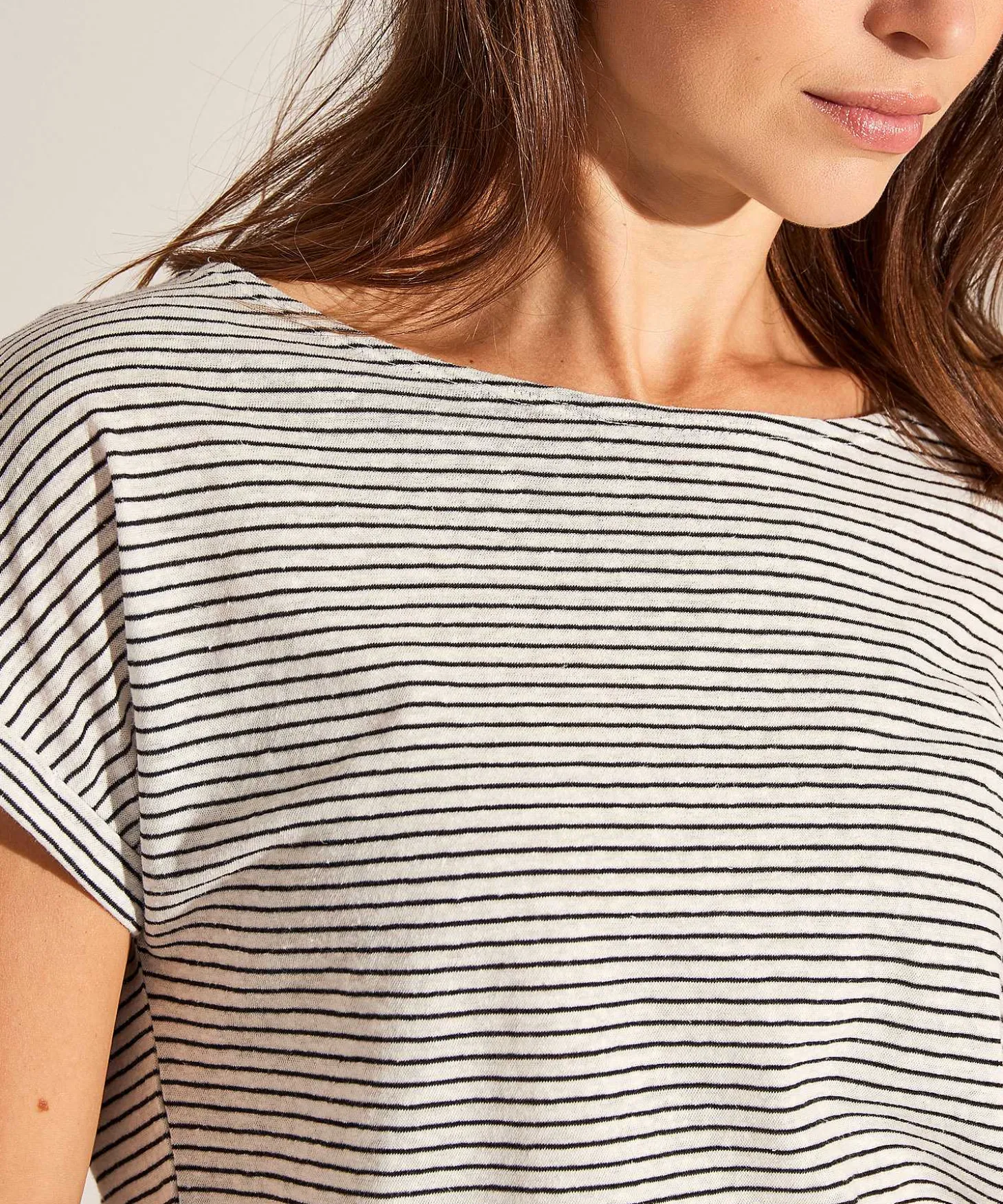 Camisa Giulia E Tu Cuello Barco Rayas Finas
