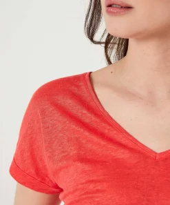 Camisa Giulia E Tu De Lino Con Cuello En V