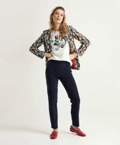 Camisa Marc Cain Estampada Con Cuentas