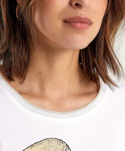 Camiseta Leo & Ugo Con Estampado Fashion Y Perlas