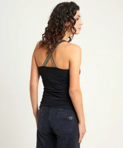 Camiseta Sin Mangas * Essentials Con Espalda Cruzada Y Lurex