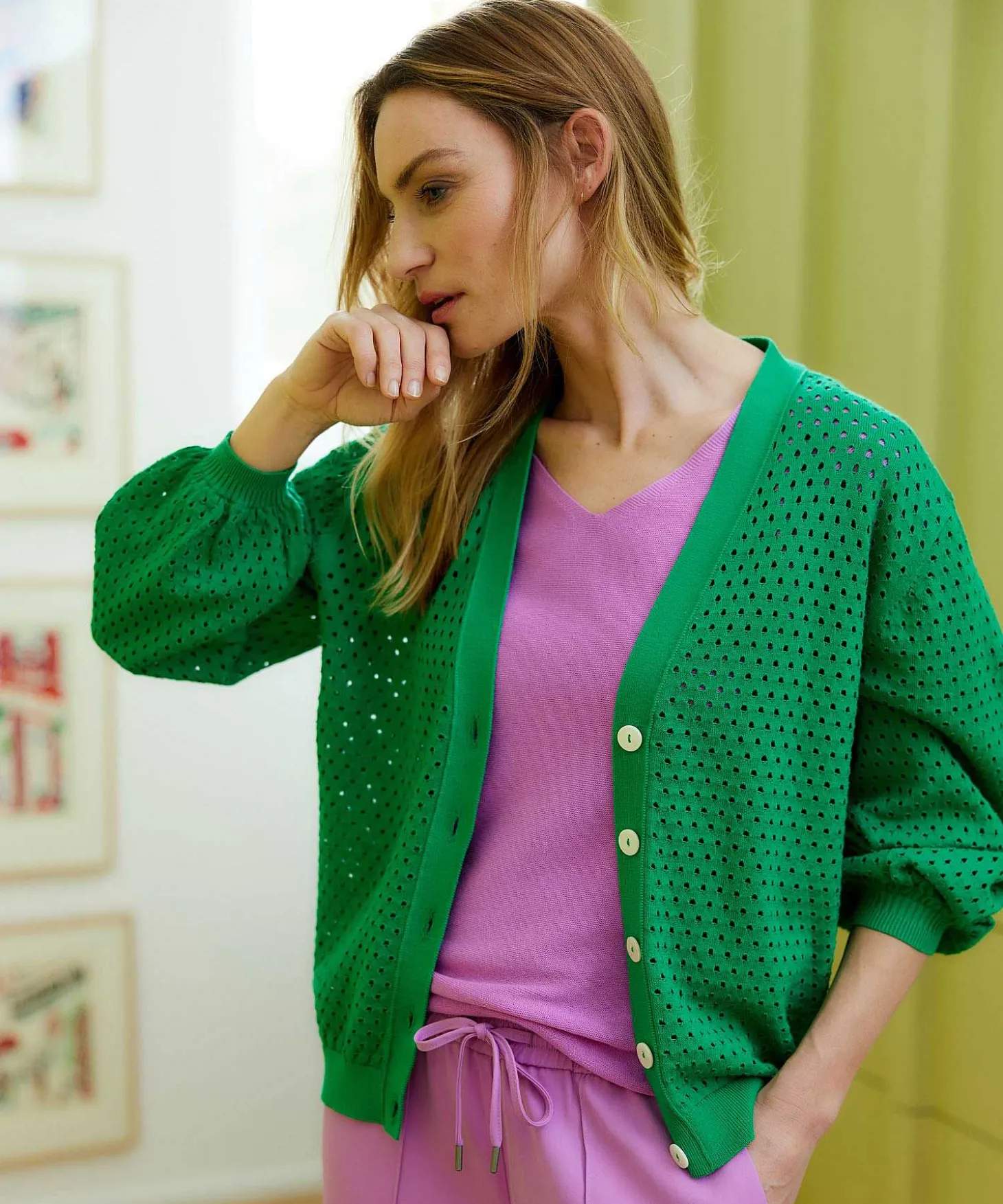 Cardigan Calado Giulia E Tu