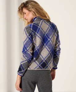 Cardigan Giulia E Tu Mezcla De Lana Fancy Argyle