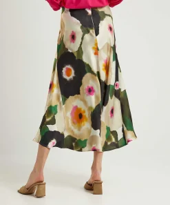 Caroline Biss Falda Sedosa Flor Fantasia