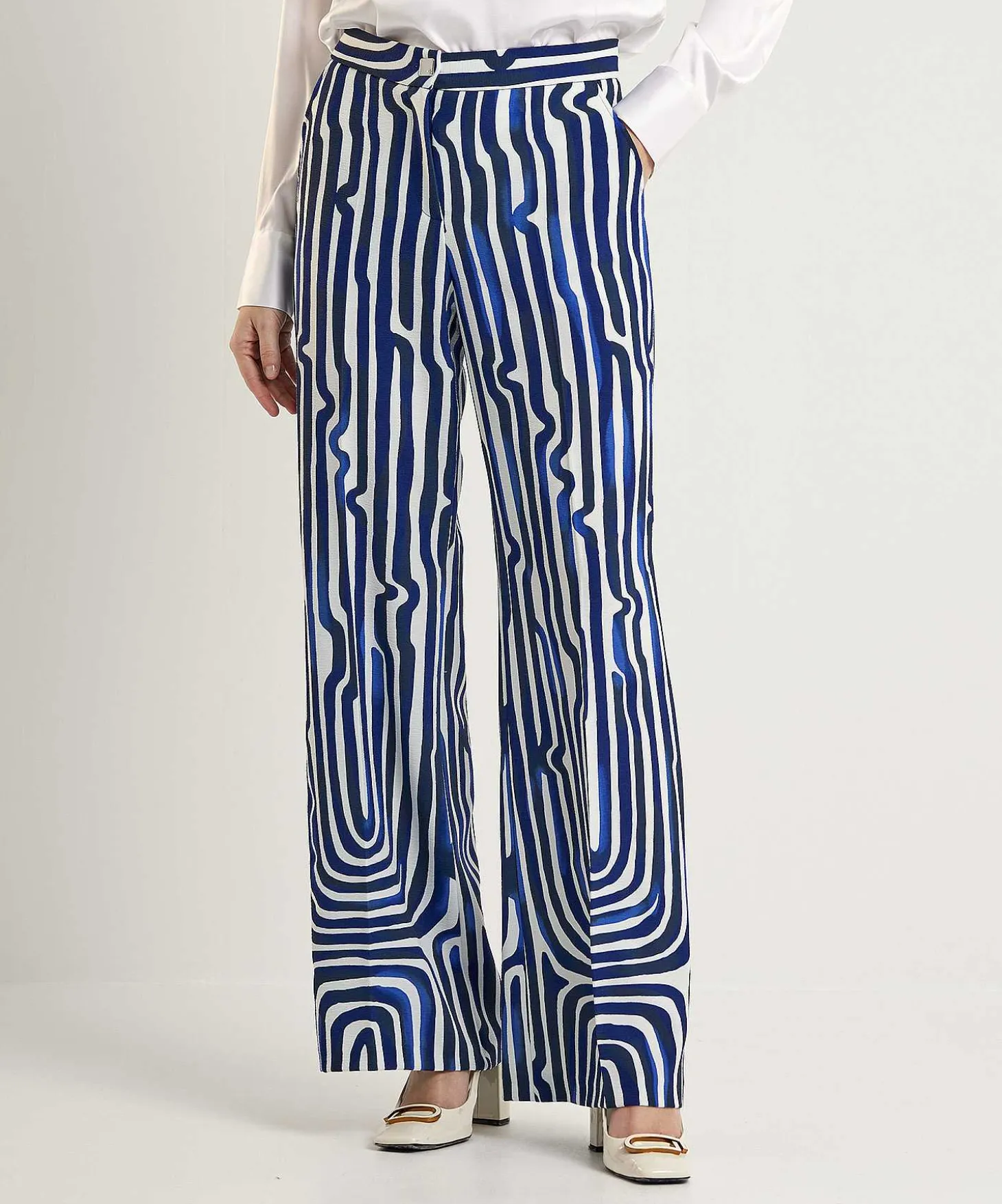 Caroline Biss Pantalones Palazzo Rayas Fantasia