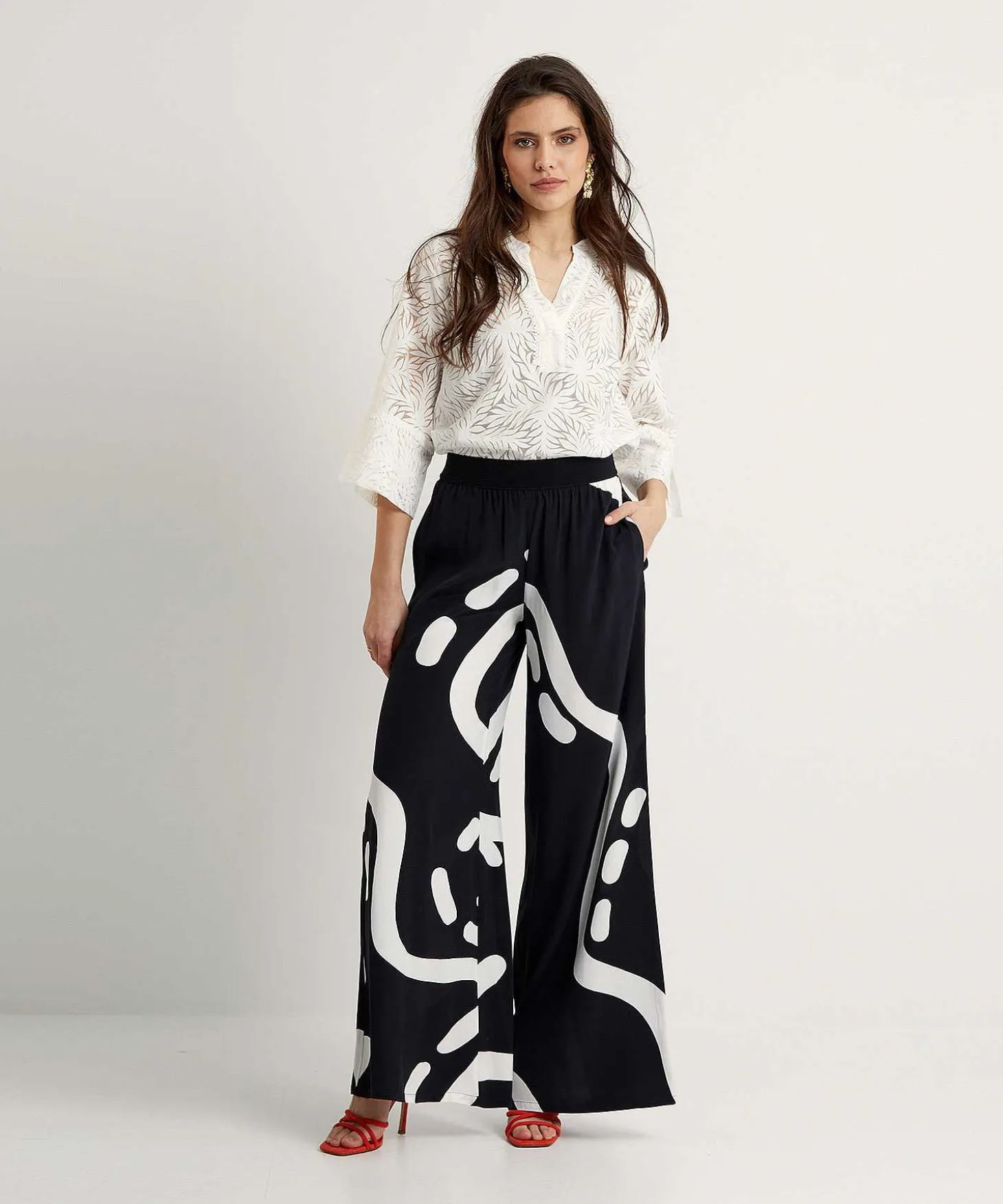 Caroline Biss Pantalones Palazzo Estampado Fantasia