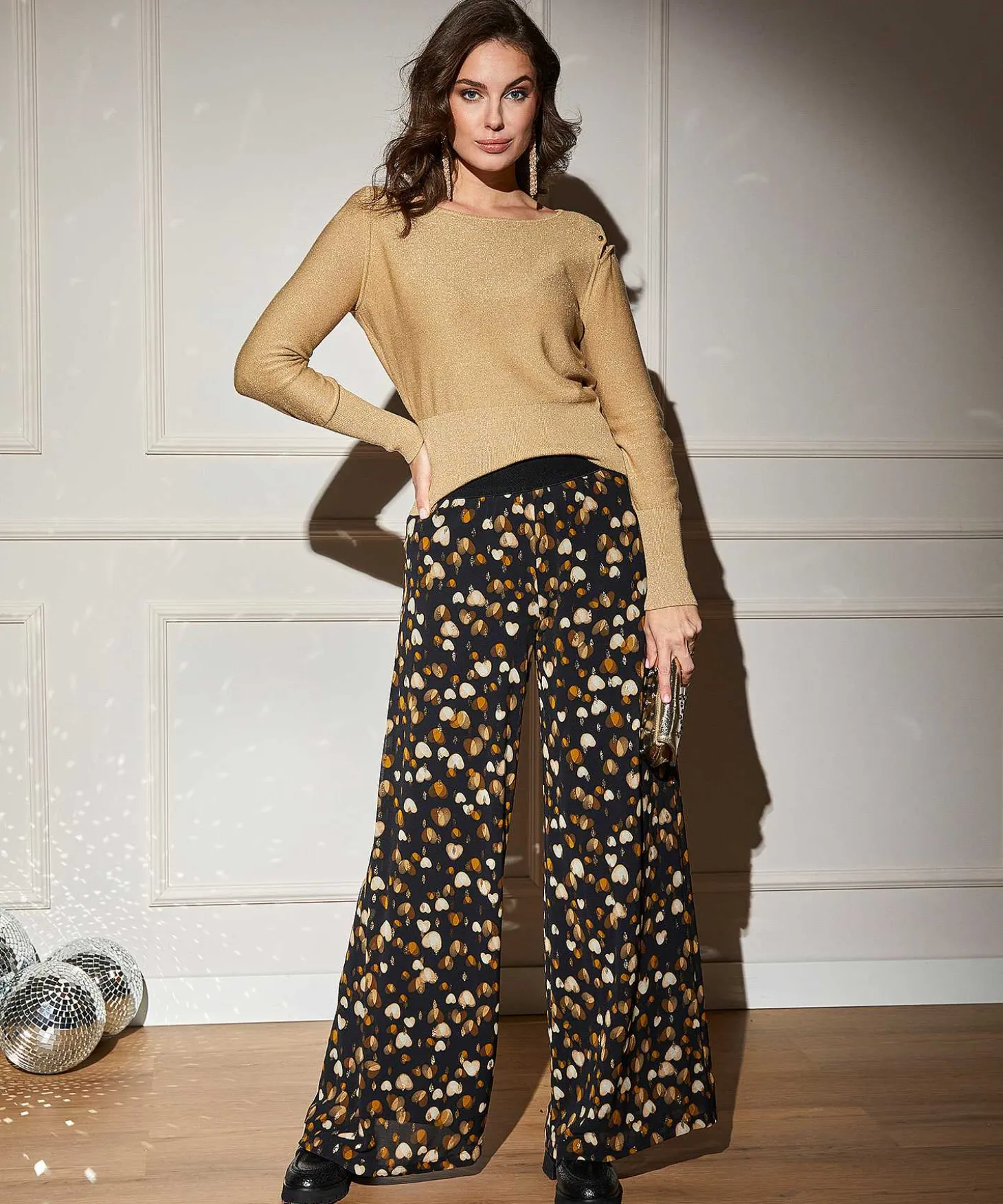 Caroline Biss Sueter Hombro Abierto Lurex