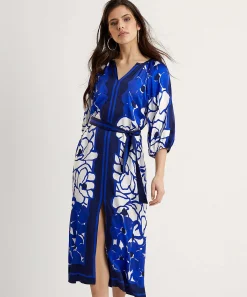 Caroline Biss Vestido Sedoso Flor