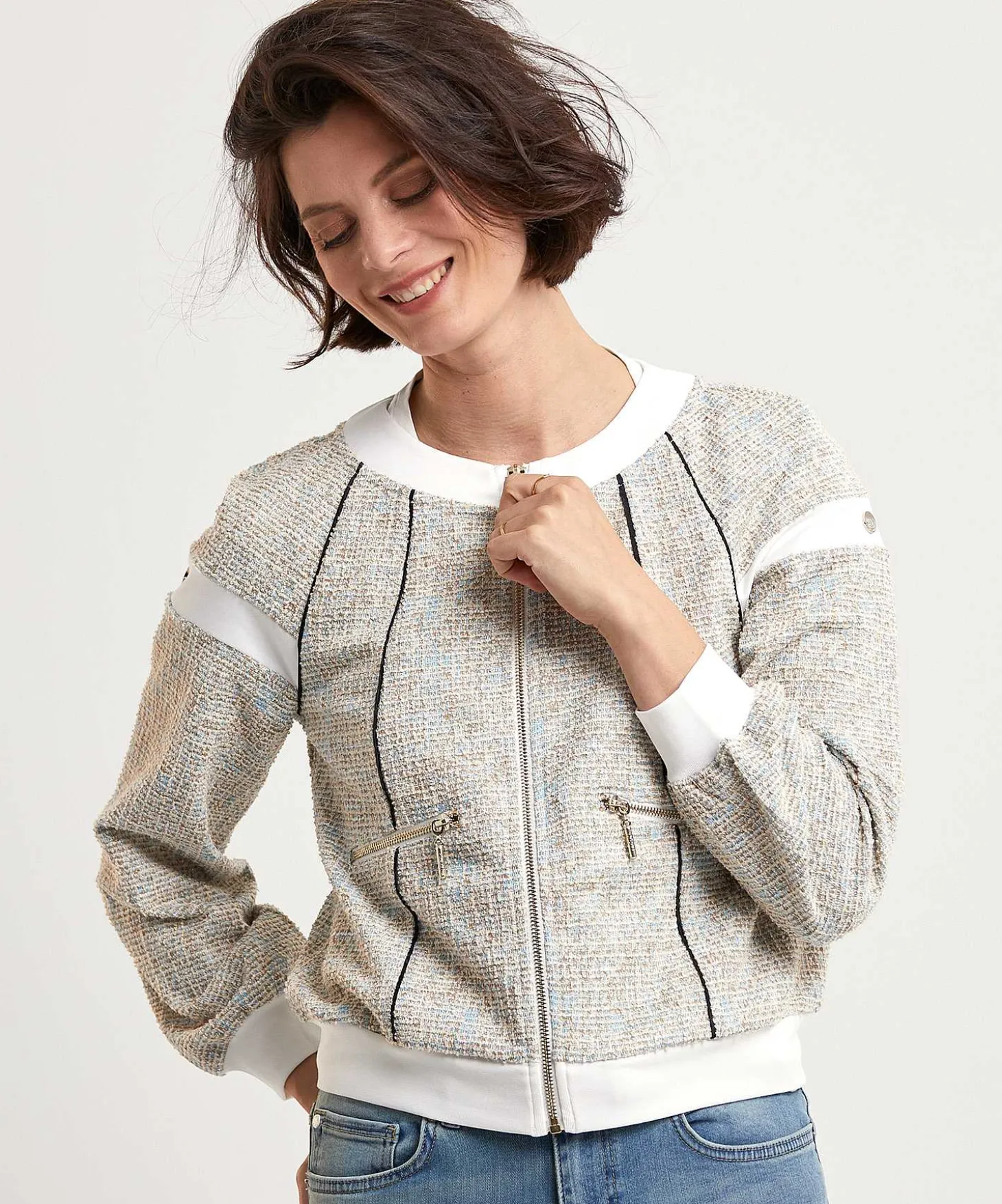 Chaleco Bomber De Boucle De Liu Jo